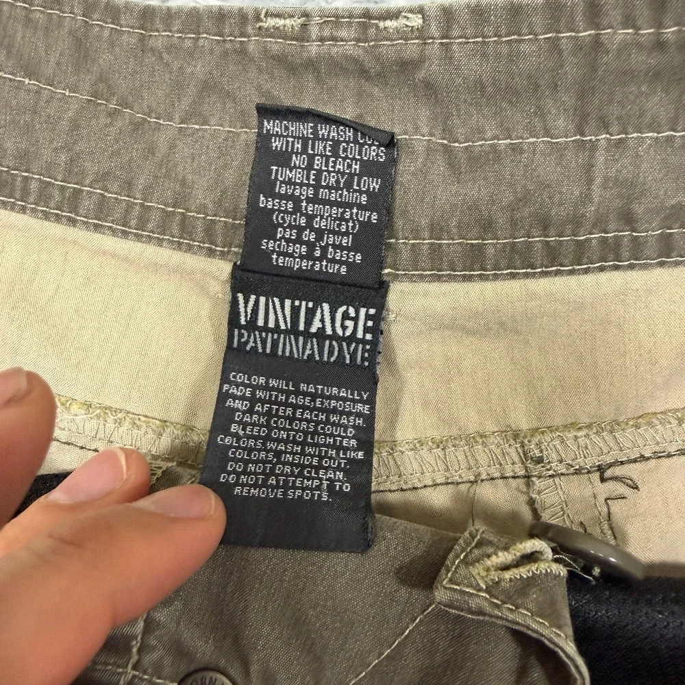 Kuhl Ramblr Shorts Mens 36x10 Green Beige Vintage Patina Dye Outdoors Hiking